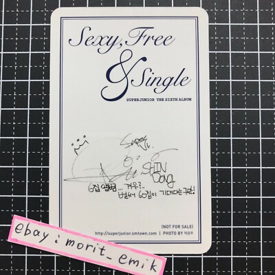 SUPER JUNIOR SHINDONG official photo card - Sexy Free & Single - A