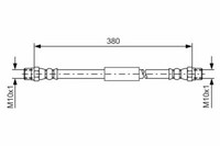 2X Bremsschlauch Vorne Links Rechts Bosch 1 987 476 138 FüR VW