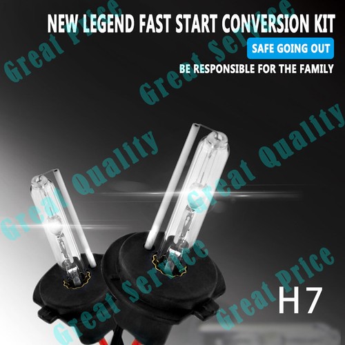 H7 Xenon HID CONVERSION KIT Pair 55W Hi/Lo Beam Bulbs Slim Ballasts 6000K-12000K - Picture 2 of 14
