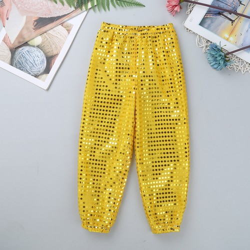 Girls Sequins Dance Crop Top Pants Set Hip Hop Jazz Disco Performance Costume - Picture 21 of 63
