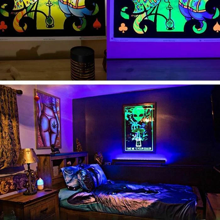 LED UV Black Light Fixtures 365nm Light Bar LED Strip Party Club DJ Lights Lamp - Image 2 of 4