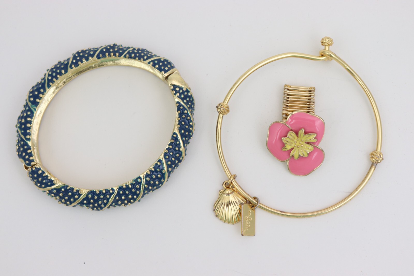3 Piece Signed Lilly Pulitzer Jewelry Set Lot Charm B… Gem