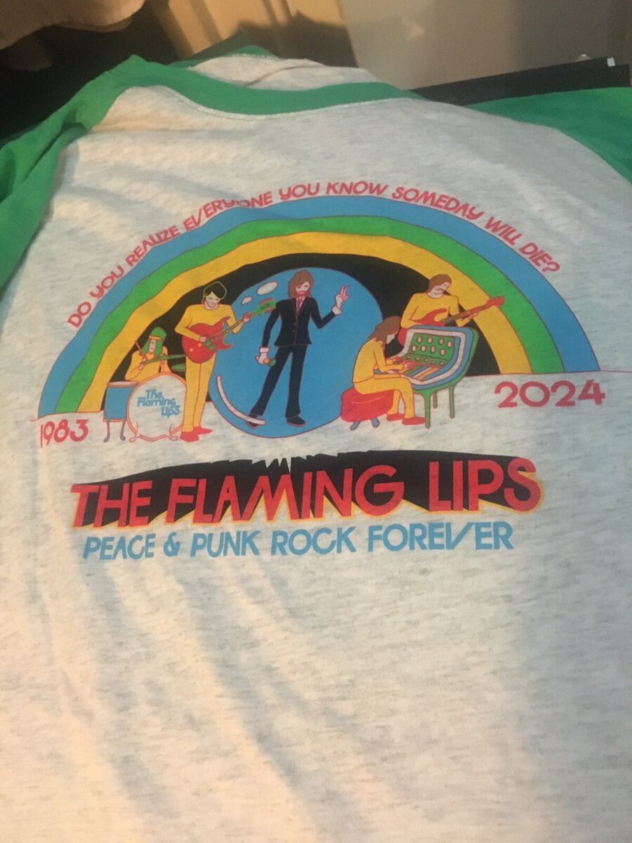 2024 Flaming Lips Shirt XL Peace Punk Rock Forever Official 2024 Flaming Lips Shirt XL Peace Punk Rock Forever Official