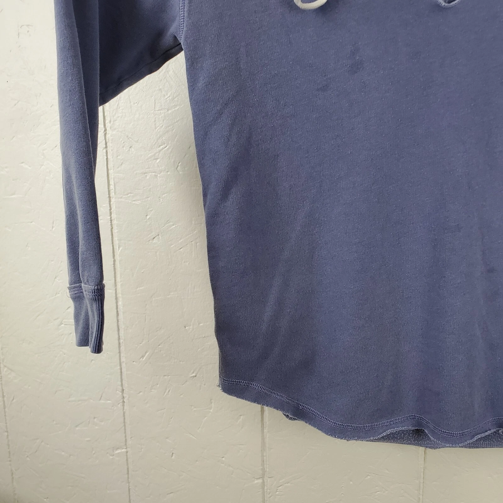 UNDERCOVER Victoria's Secret felpa con cappuccio donna piccola blu coulisse scollo a V manica lunga grafica