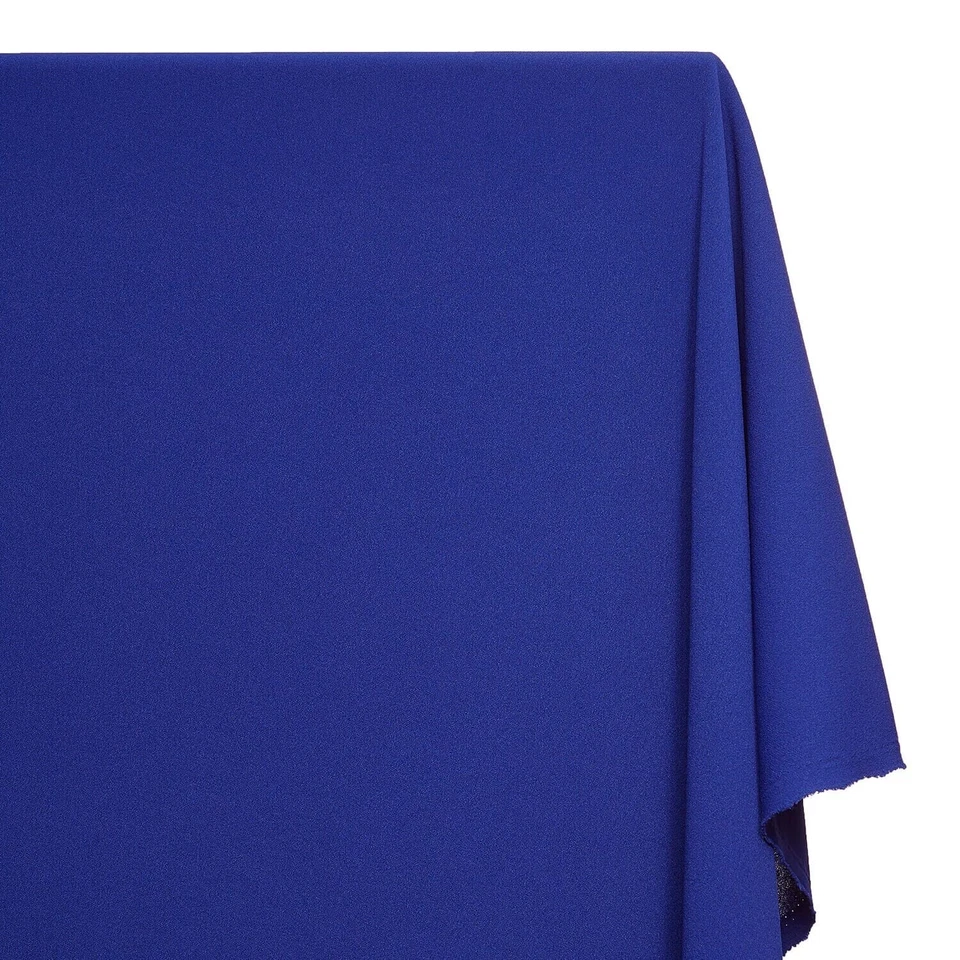 Royal Blue Crepe Scuba Knit Stretch Sewing Fabric 1.5 yds 58" medium-weight - Image 2 of 2