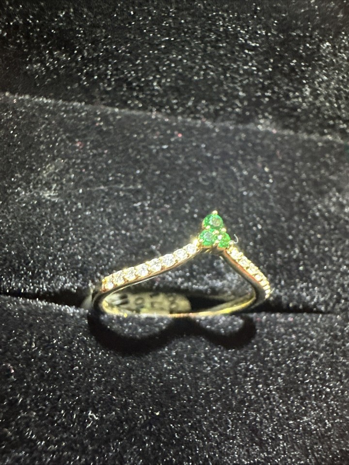 14k White Gold Diamond V Shape Lady’s Ring eBay