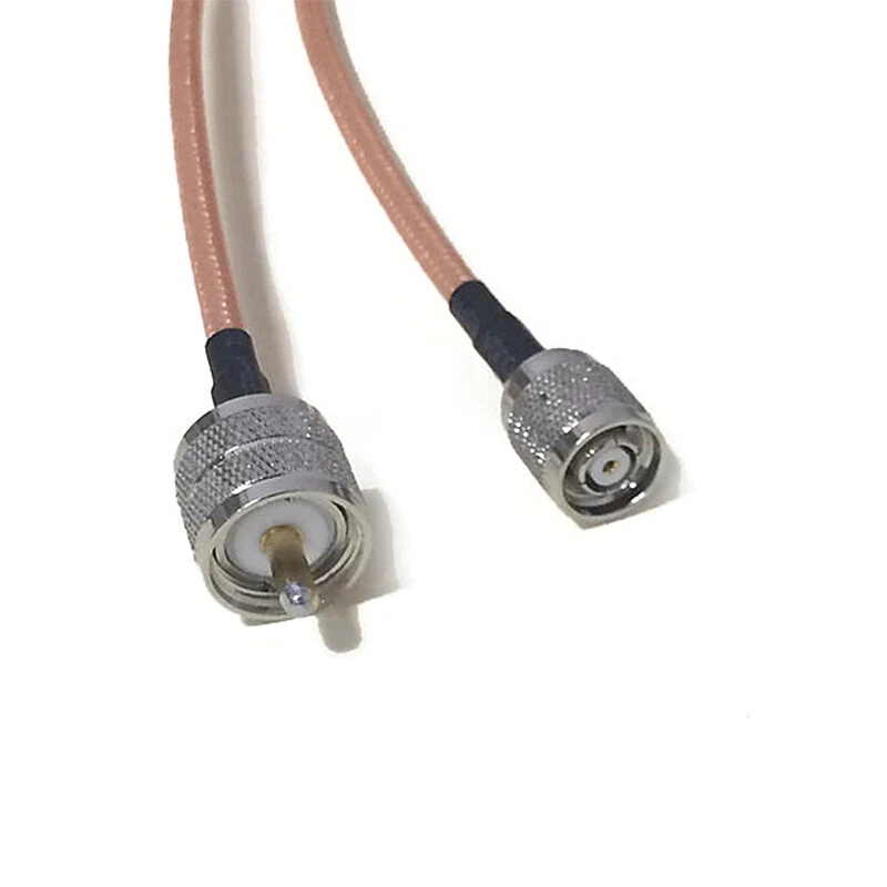 UHF male PL259 to RP TNC male plug RF coax cable RG142 20" low loss high quality - Image 3 of 4