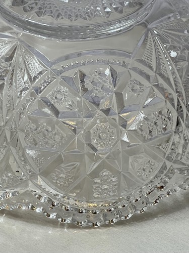 EAPG Imperial Glass WHEELS Master Berry Bowl OMN 388 Antiguo Tazón para Servir c.1909 - Imagen 2 de 6