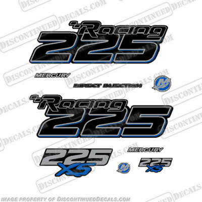 Fits Mercury Racing Optimax 225XS DFI DECAL SET 8M0121263 Blue