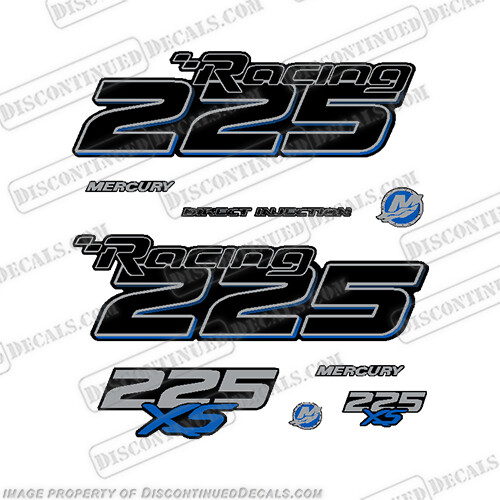 Fits Mercury Racing Optimax 225XS DFI DECAL SET 8M0121263 Blue - Picture 1 of 1