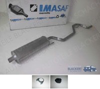Imasaf Auspuff Mitteltopf für Opel Vectra C + GTS 1.6 + 1.8 + 16V + Anbauteile