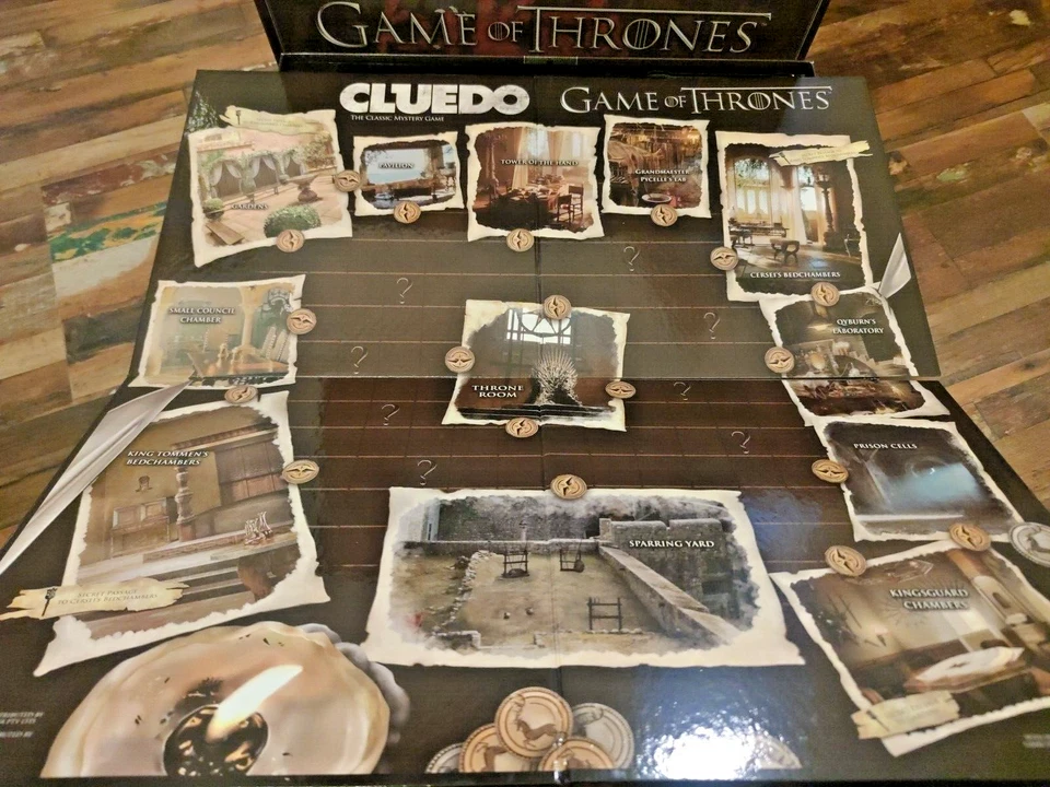 Brettspiel Cluedo Game of Thrones (English) Klassiker Detektiv Spiel Suche  - Bild 3 von 4