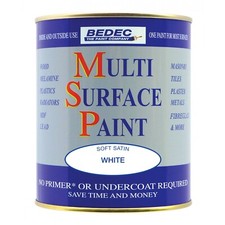 All Purpose Paint - Bedec Multi Surface Paint (MSP) Satin White 750ml