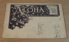 Circa 1910's SOUVENIR Photo Mailer~"ALOHA Hawaii"~Waikiki PANORAMIC Photo~