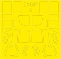 MW22 Eduard EX681 UH-1N Tface 1/48 Mask For Kitty Hawk