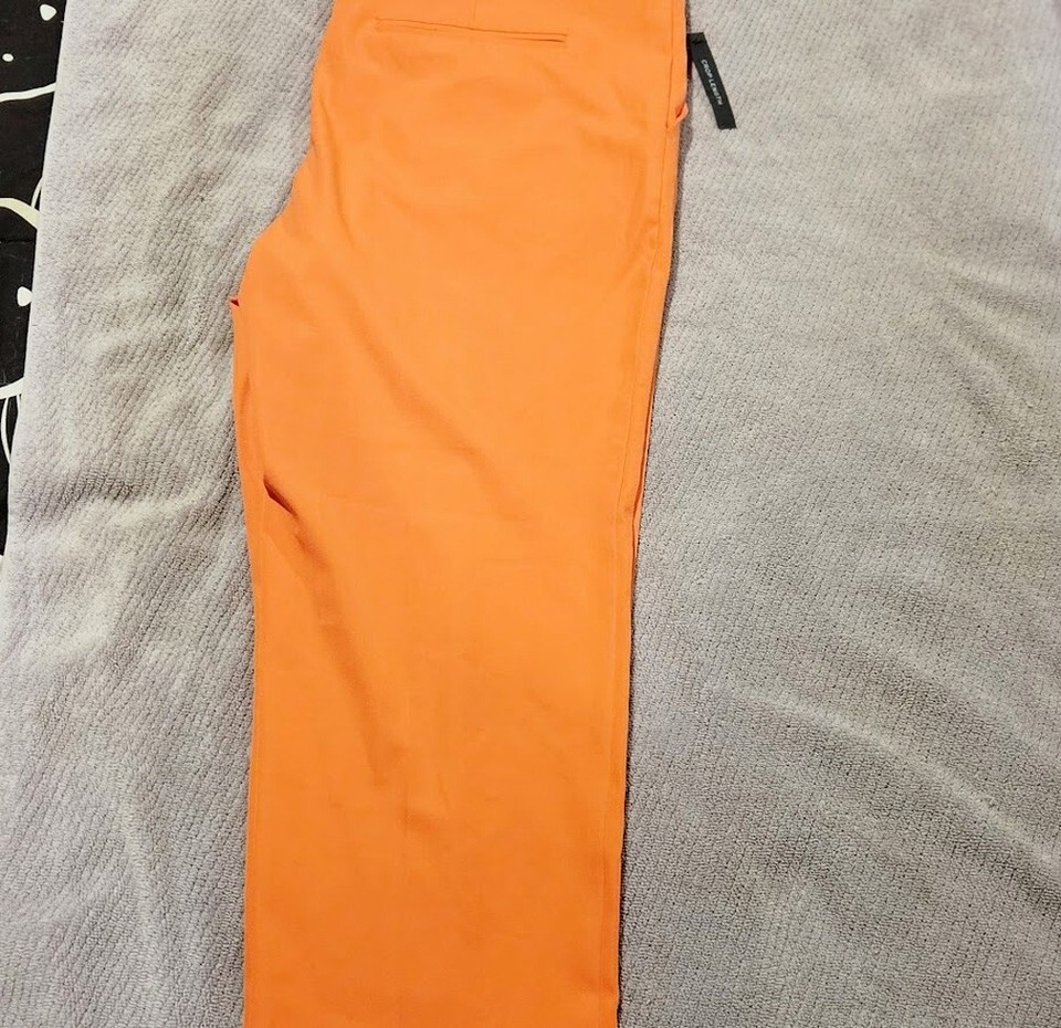 Worthington Womens Modern Fit Slim Leg, Orange Dress Pants Size 14 eBay