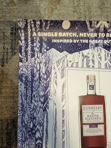 Hennessy Master Blenders No 4 Limited Edition Poster Bar Man Cave Decoration - Picture 2 of 7
