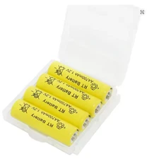 4 Pcs 1.2V 700mAh Ni-MH Button Top Rechargeable Batteries + Case