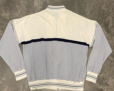Vintage CHRISTIAN DIOR Men Velour Striped Track Jacket 80s Full