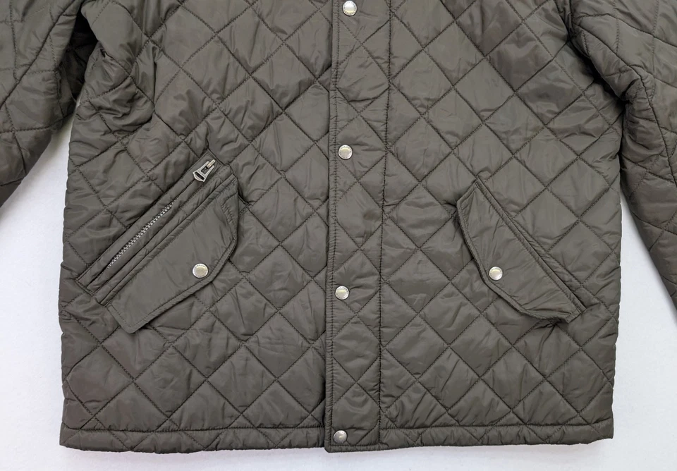 Abrigo acolchado acolchado de invierno Cole Haan para hombre talla XL marrón Foto 3 de 4