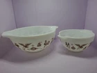 Set of 2 PYREX EARLY AMERICAN Cinderella Nest Bowls 441 & 443 1.5 PT & 2.5 QT