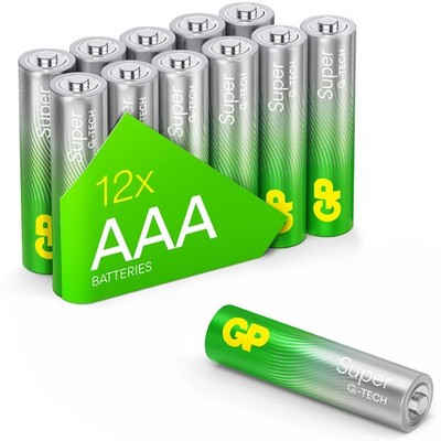 12 Stück GP Super Alkaline Batterien AAA Micro LR03 LR3 1,5V Batterie MN2400