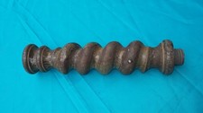 COLONNE BOIS TORSADEE 28 CM PIED DE LAMPE LUMINAIRE MEUBLE DECORATION VINTAGE XX