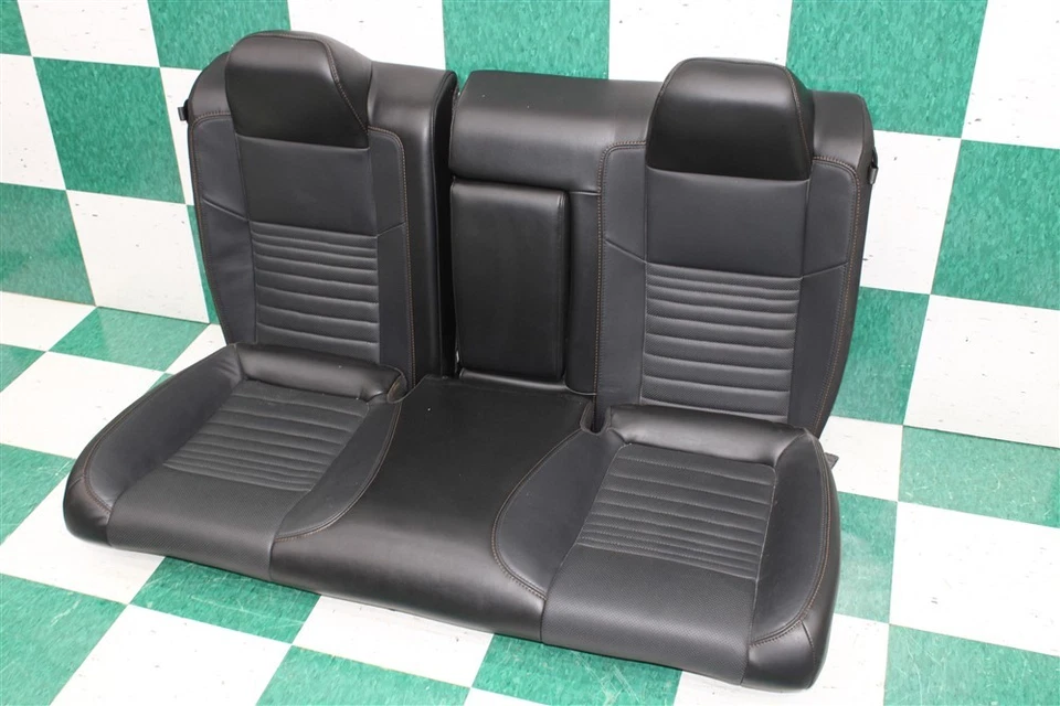 16' CHALLENGER Black Leather Rear Backseat Seat Upper Lower Seat Assembly OEM - Imagem 3 de 4