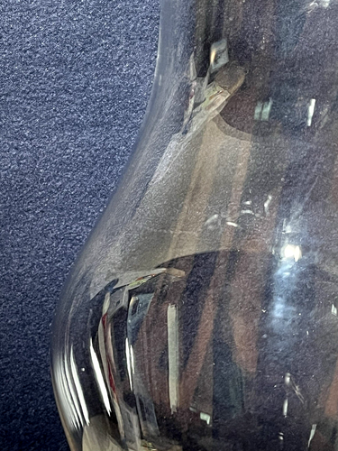 Blenko/Royal Leerdam Williamsburg Blown Glass Hurricane Shade 14" Heavy Glass - Picture 9 of 10