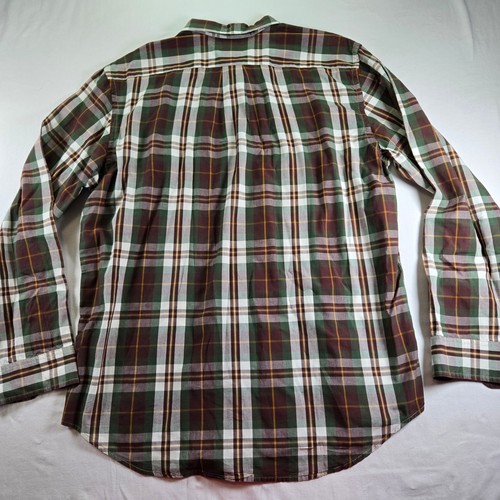 Filson Sutter Sport Long Sleeve Shirt Mens Large Green Brown Plaid 100% Cotton - Picture 7 of 9