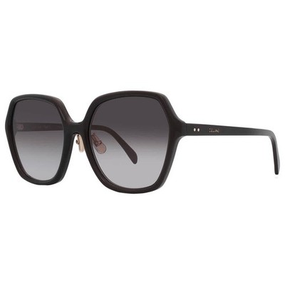 Celine Smoke Gradient Geometric Ladies Sunglasses CL40230F 01B 58 CL40230F 01B