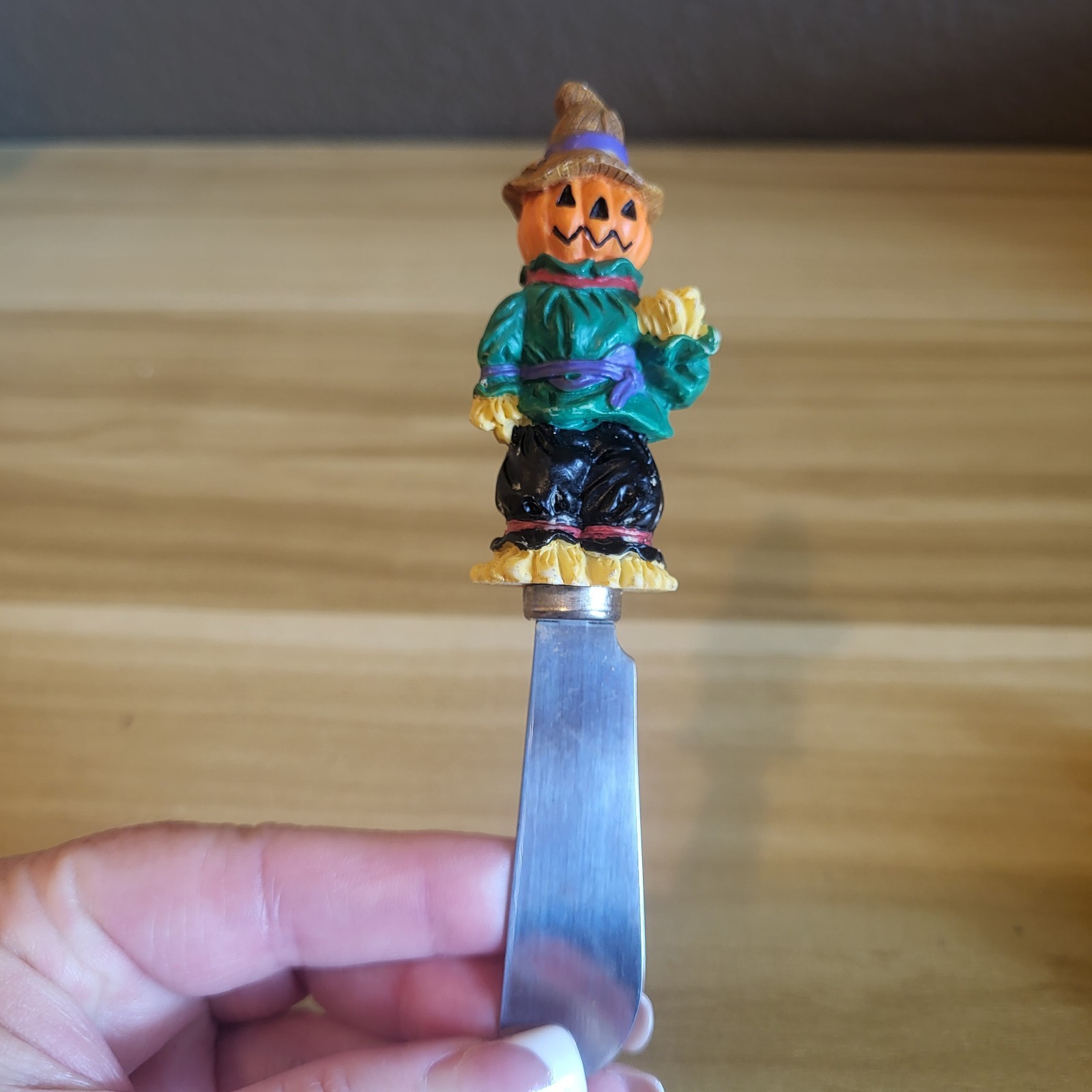 Set Of 6 Boston Warehouse Halloween Cheese Spreader Knives Vintage 