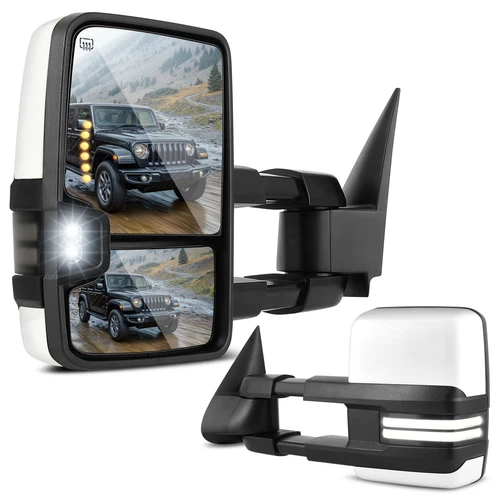 Left+Right Tow Mirrors for 2003 2004-2006 Chevy Silverado 1500 2500 Power Heated