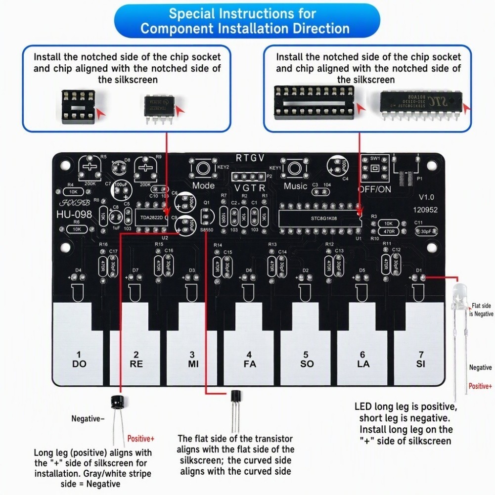 Set Pianoforte Elettronico per Praticare la Saldatura con 12 Impostazioni Suono e LED foto 6