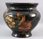 RARE Antique Bird Painting WELLER Art Pottery DICKENSWARE Planter Jardiniere