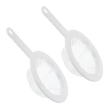 2Pcs 9"x6" 100 Mesh Food Filter Strainer Fine Mesh Sieve Filters Strainers White