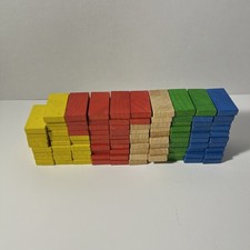 Colorful domino building blocks for children's education puzzle toys 98 pieces