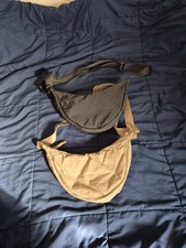 Men Uniqlo Side Bag Black And Beige
