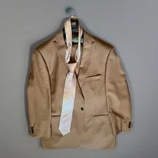 Steven Land Suit Mens 3 Piece 48R/42R Autumn Rust Walter Classic Fit Business