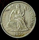1875 Seated Liberty Dime 10c