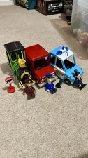 Postman Pat Vehicles Van, Greendale Rocket Loco, Police Car Plus Figures