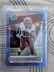 2020 Panini Donruss Optic - Rated Rookies Chase Young #166 Blue Hyper Prizm (RC)