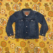 Levis Kids Denim Jacket Classic Trucker Red Tab Blue Size 10-12 M