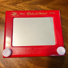 Vintage Ohio Art Etch A Sketch Magic Screen No. 505 Red Drawing Toy 1997