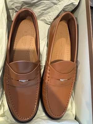 Burberry Men's Rupert Moc Toe Penny Loafers Oak Brown 7 US / 40 EU $790