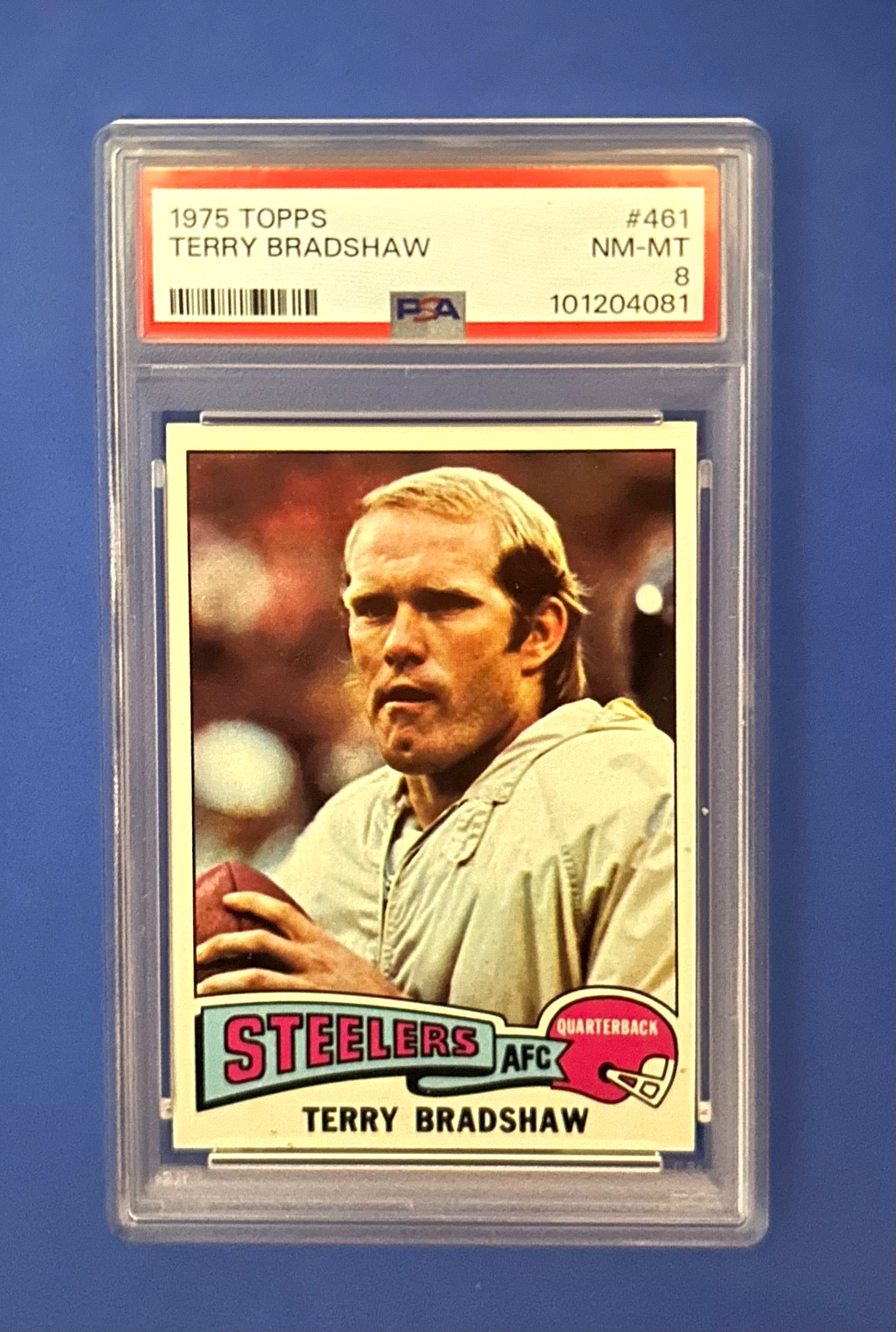 1975 Topps Terry Bradshaw #461 PSA 8