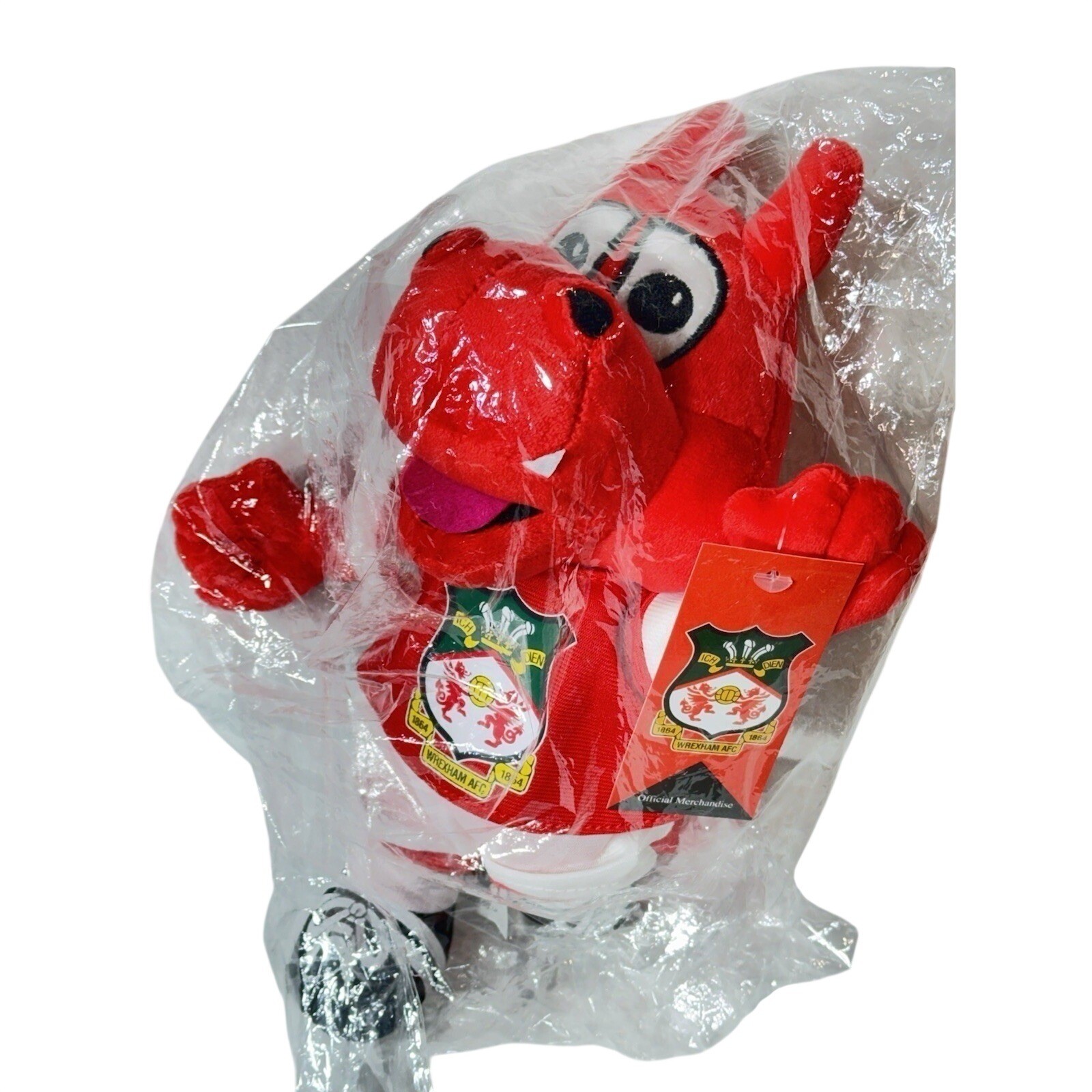 Discontinued Wrexham Afc Red Dragon Mascot Plush Toy Official Merchandise Nwt