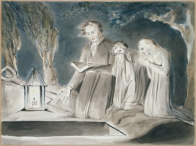 William Blake - Illustrationen zu Robert Blairs Grab komponiert 1805 19 Sharp Vis