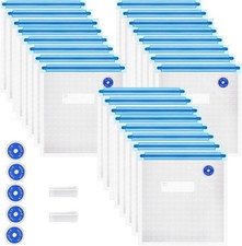 31Pc Reusable Vacuum Sealer Bags Set 8.5x8.5 BPA Free Zipper Food Storage Bags