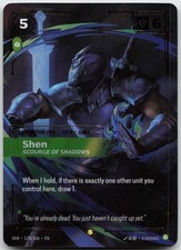 Shen, Scourge of Shadows Overnumbered 170/166 - Vendetta - Riftbound — live eBay listing